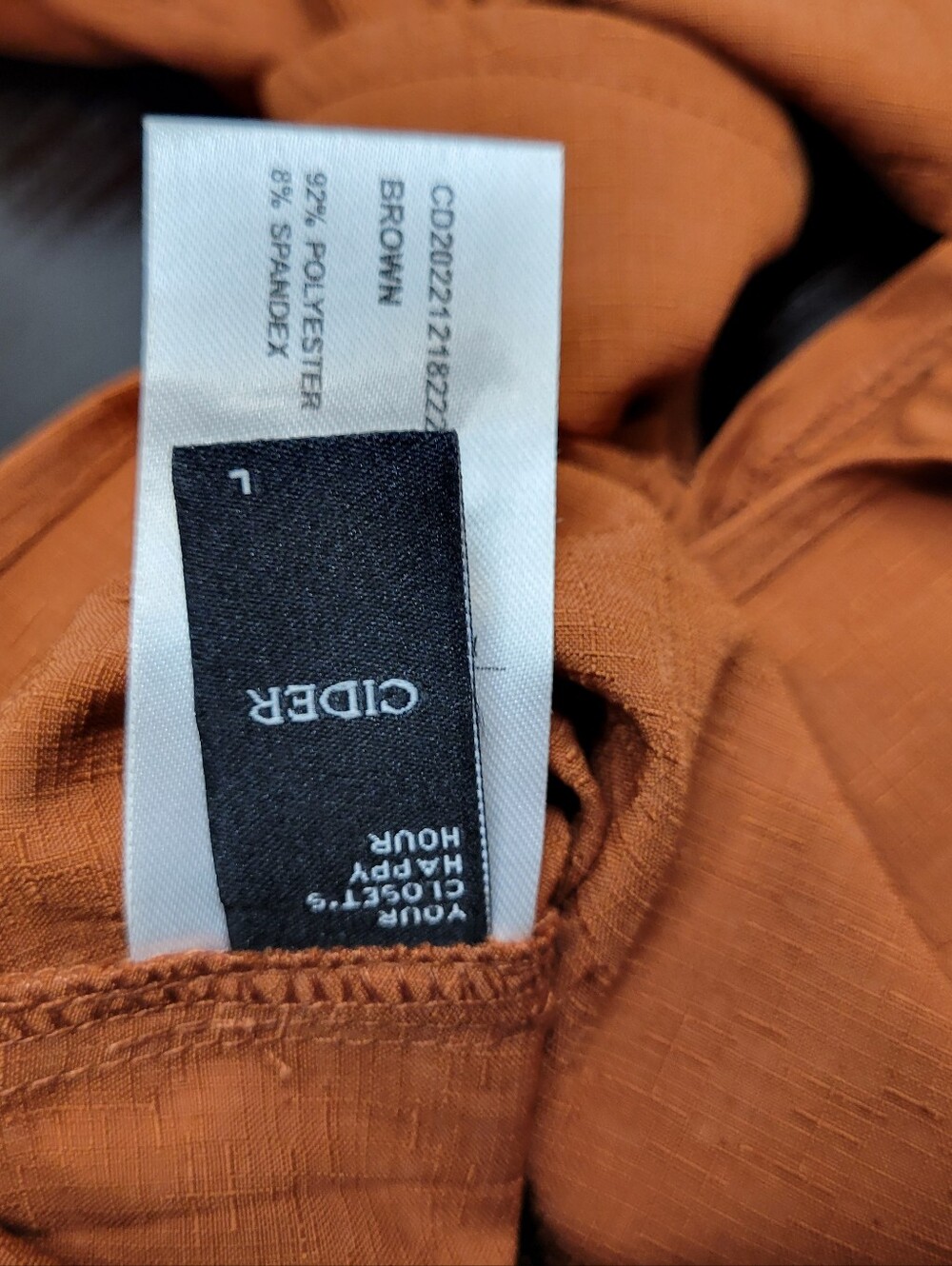 NWT Cider 2-Piece Set - Mismatched Sizing (Large Top / 0XL Pants) - Rust Orange - Picture 13 of 14